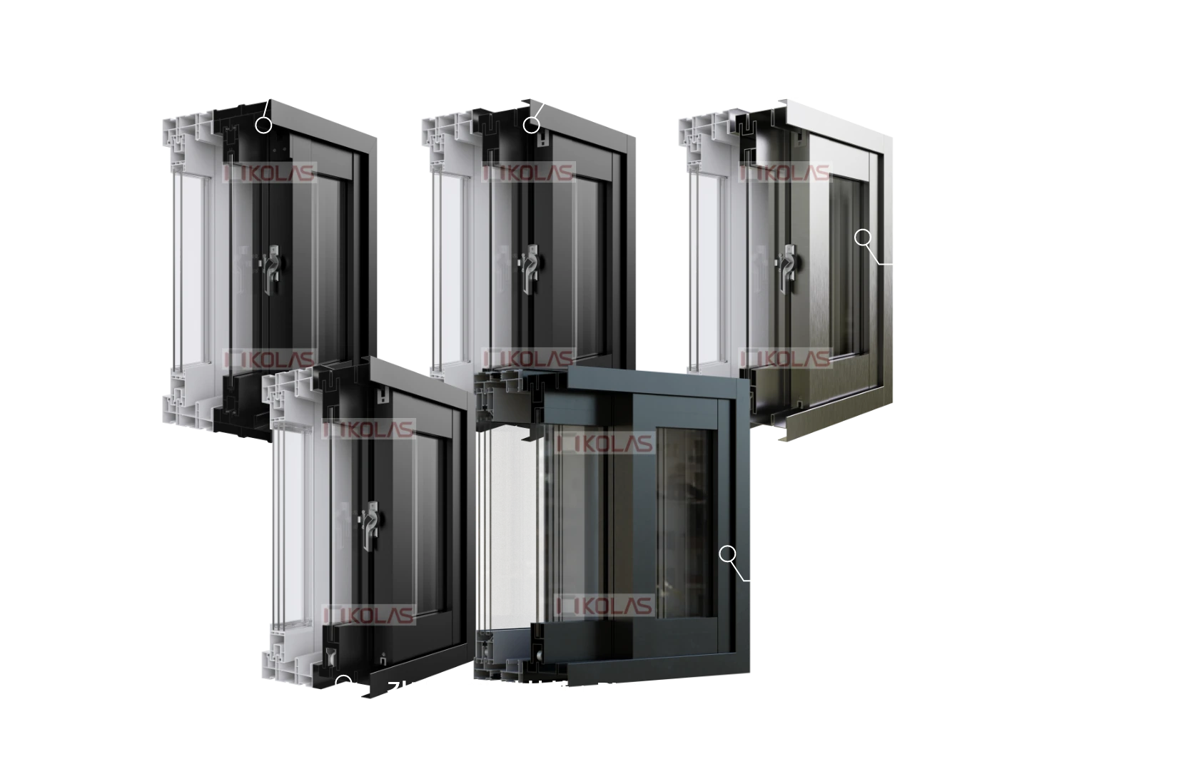 PVC 및 알루미늄 단열 창호를 결합한 코라스산업 단열 방화창 제품 안내 이미지